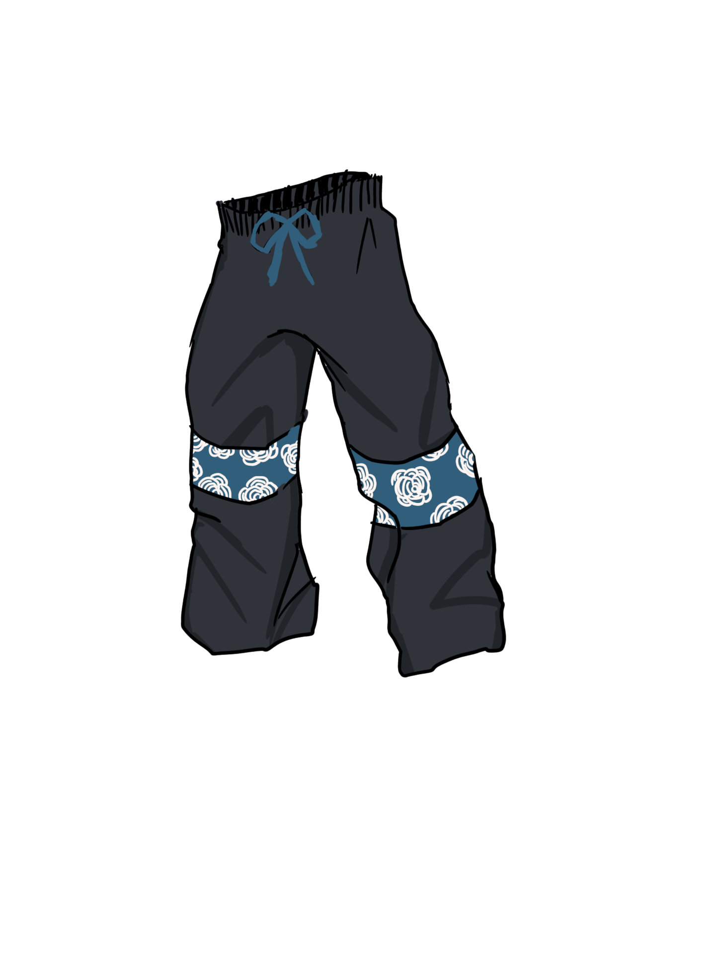 Graphite Blossom Pants