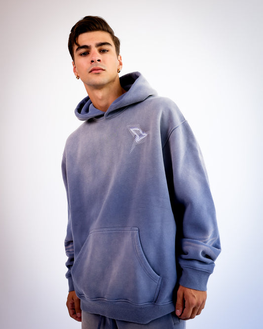 PEACE MASCOT HOODIE (DENIM BLUE)