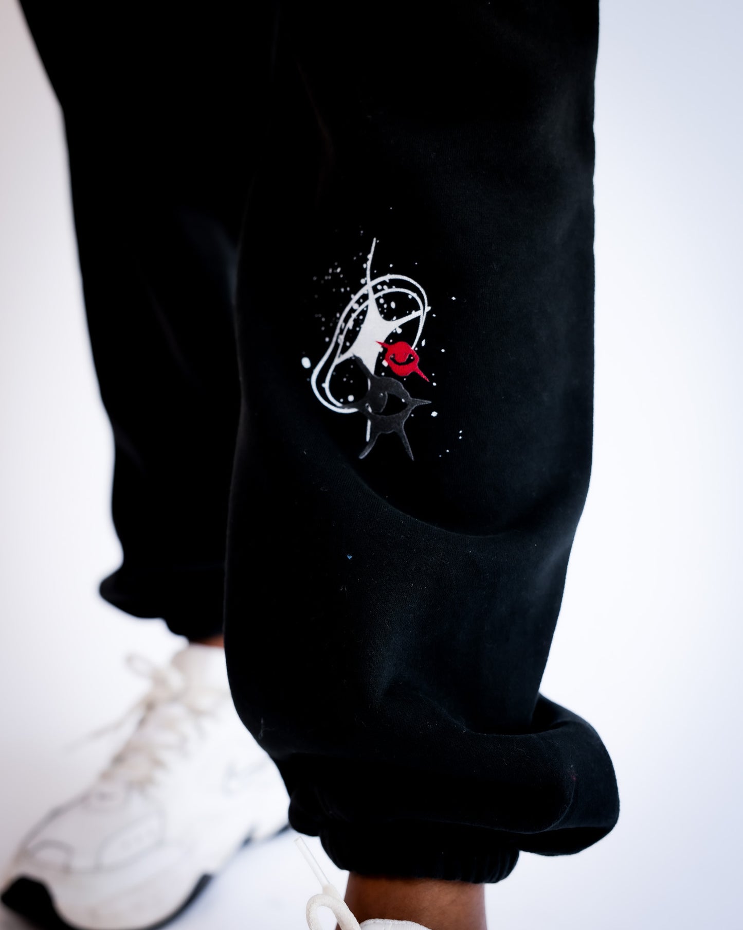 PEACE MASCOT JOGGERS (BLACK)