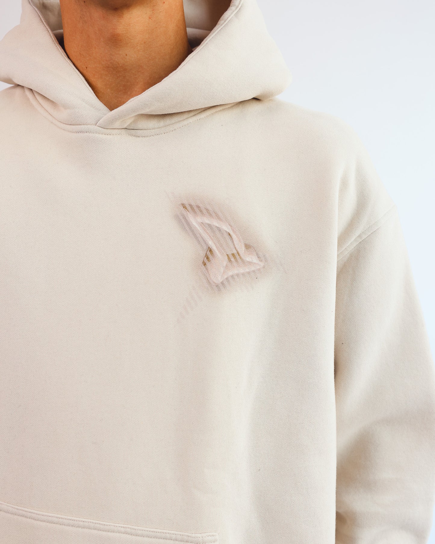 PEACE MASCOT HOODIE (SAND)