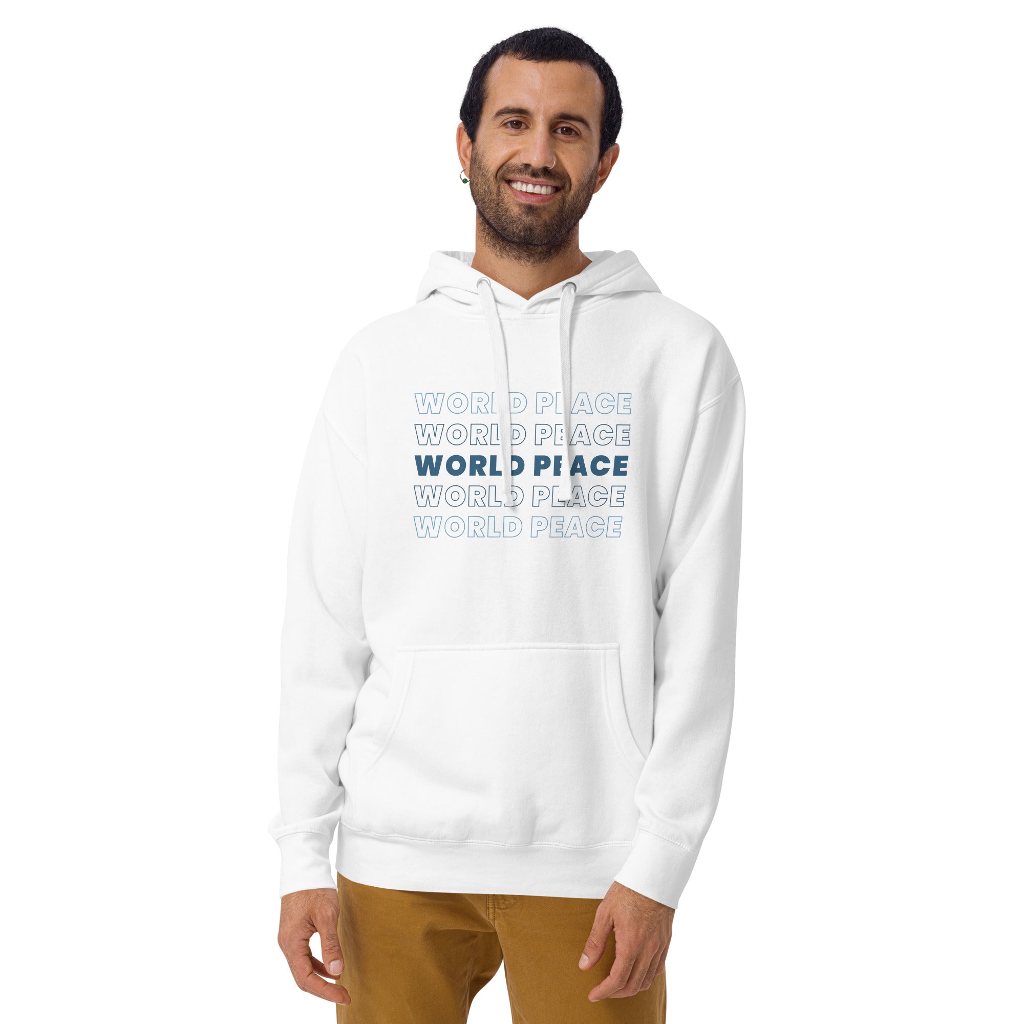 Peace store hoodie white